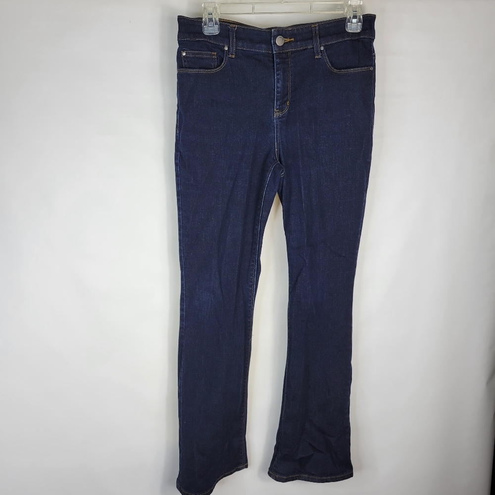 the Platinum Barely Boot by Chicos Jeans Dark Wash Size 0/S/4